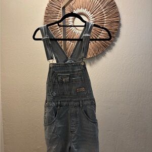Casual Blue Denim shorts overalls